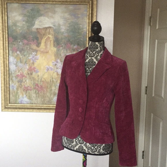 Hot Kiss Jackets & Blazers - Hot Kiss Women's Vintage Cranberry Blazer (M)
